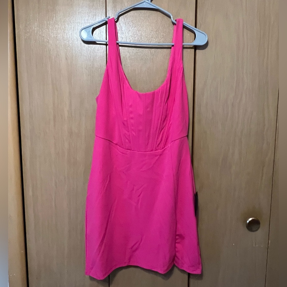 Lulu's Pink Corset Mini Dress